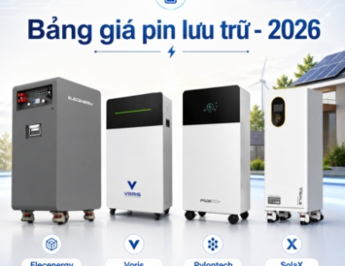 Bảng Giá Pin Lưu Trữ Điện Mặt Trời Battery Solar Mới Nhất 2026