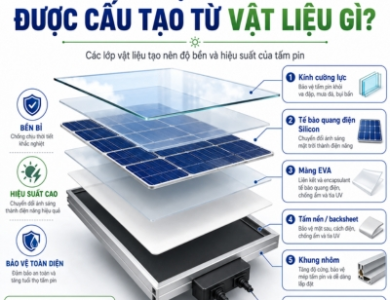 Pin Mặt Trời Được Cấu Tạo Từ Vật Liệu Gì? Các thành phần phổ biến nhất