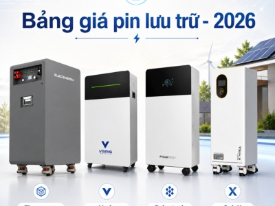 Bảng Giá Pin Lưu Trữ Điện Mặt Trời Battery Solar Mới Nhất 2026