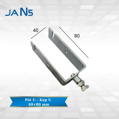 Pát U - Kẹp U 40x80 Inox 430 Cố Định Khung Pin Năng Lượng Mặt Trời