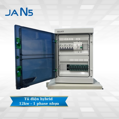 Tủ Điện Hybrid 12kW 1 Phase Nhựa Năng Lượng Mặt Trời