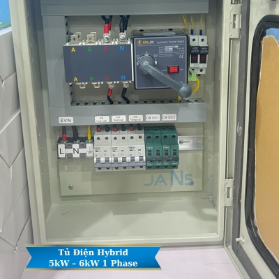 Tủ Điện Hybrid 5kW – 6kW 1 Phase Cho Hệ Năng Lượng Mặt Trời