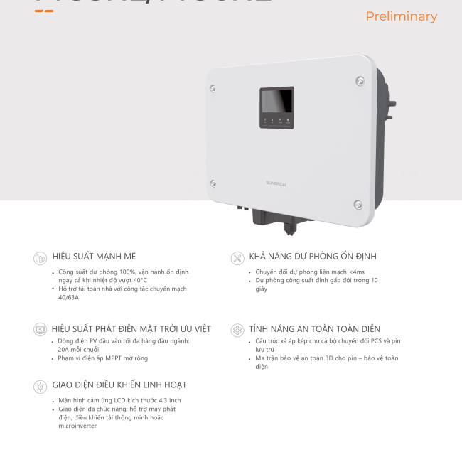 Inverter Hybrid Sungrow 6kW MG6RL 1 Pha 
