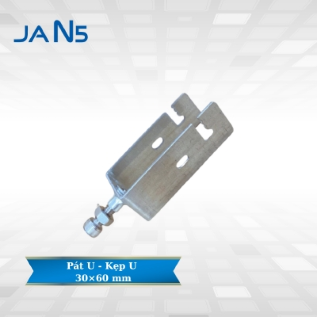 Pát U - Kẹp U 30×60 mm Cho Tấm Pin Năng Lượng Mặt Trời