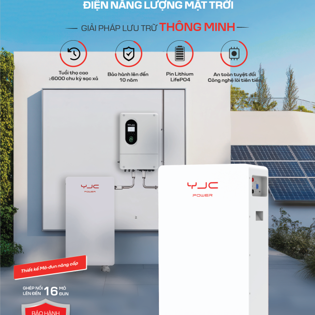 Pin lưu trữ YJC 16kWh | YJC Power Battery 16kWh