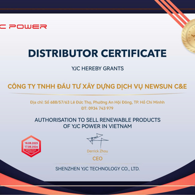 Pin lưu trữ YJC 16kWh | YJC Power Battery 16kWh