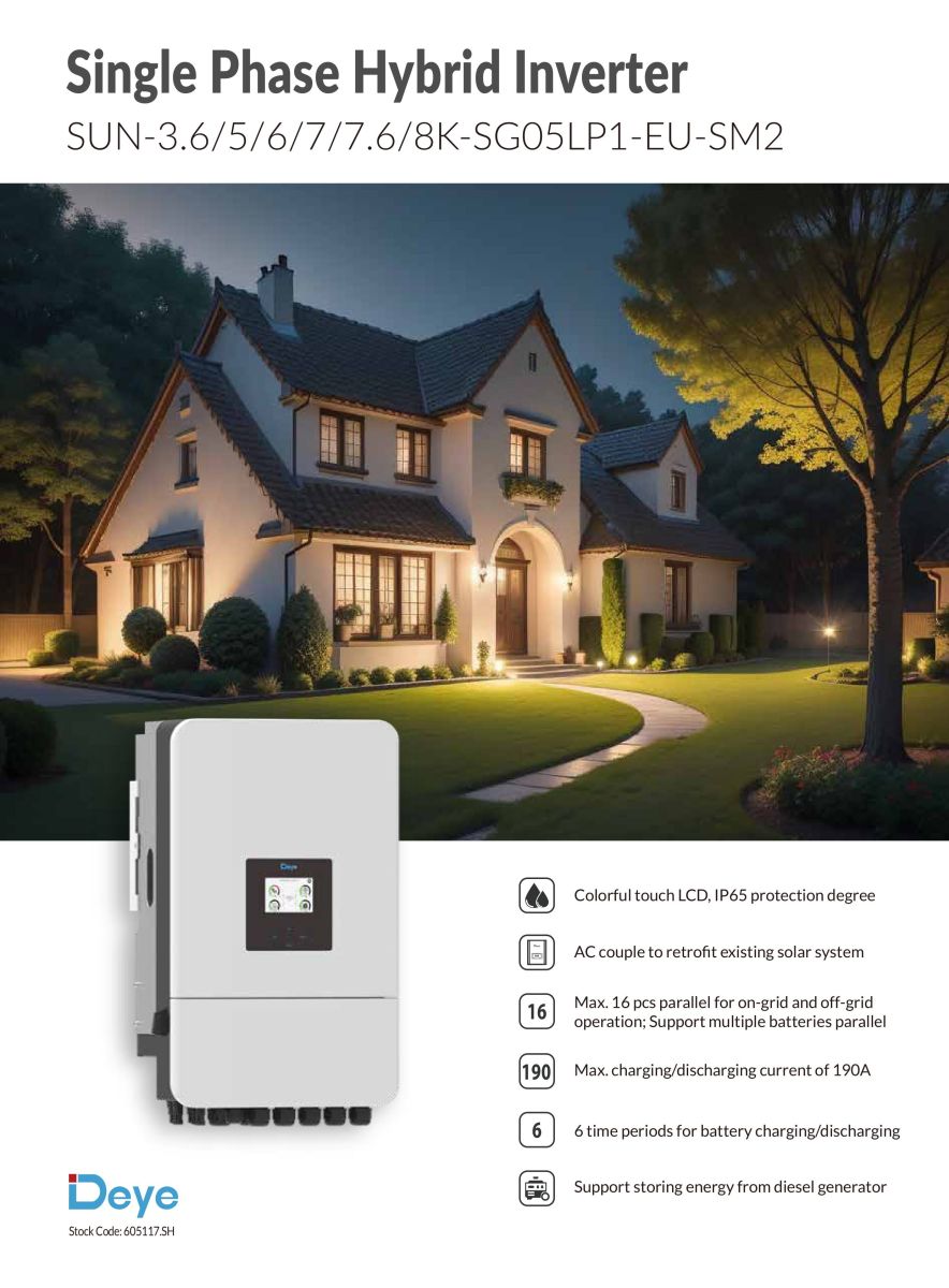 data deye hybrid 6kw 1 pha