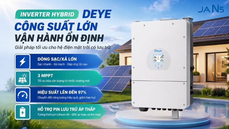 Công nghệ nổi bật của Inverter Hybrid Deye 12kW 1 pha