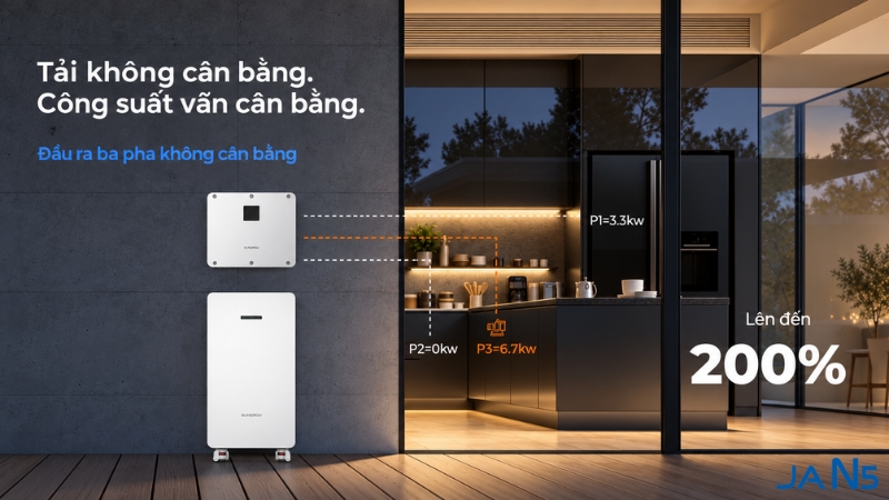 Tải không cân bằng công suất vẫn cân bằng