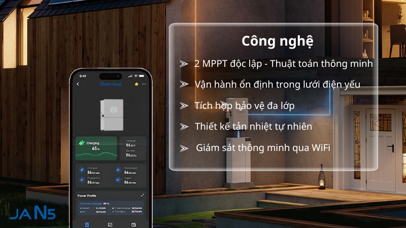 Công nghệ nổi bật của biến tần Deye 6kW