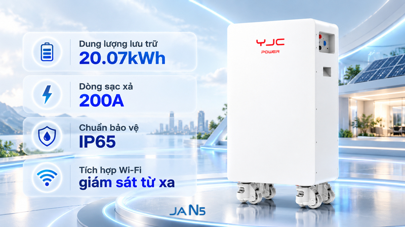 Những Ưu Điểm Nổi Bật Của Pin Lưu Trữ YJC 20kWh
