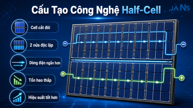 Cấu tạo Công Nghệ Half-Cell