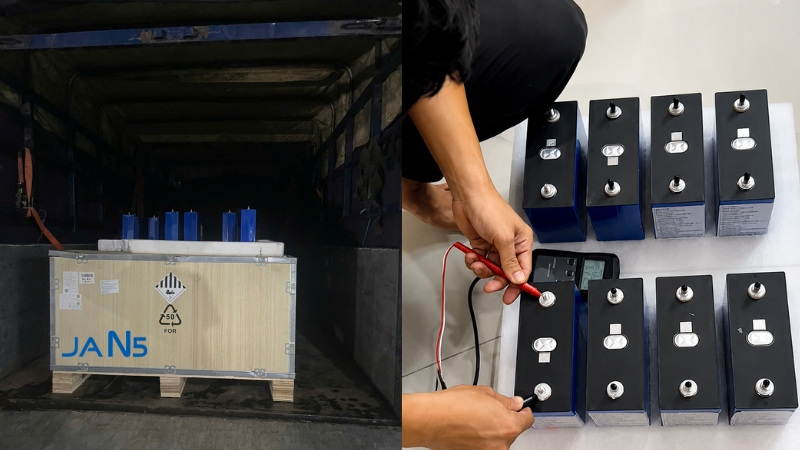 Cấu tạo pin lithium gồm: Cực dương, Cực âm, Chất điện phân, Màng ngăn và Vỏ cell