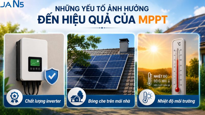 Những yếu tố ảnh hưởng đến hiệu quả của MPPT
