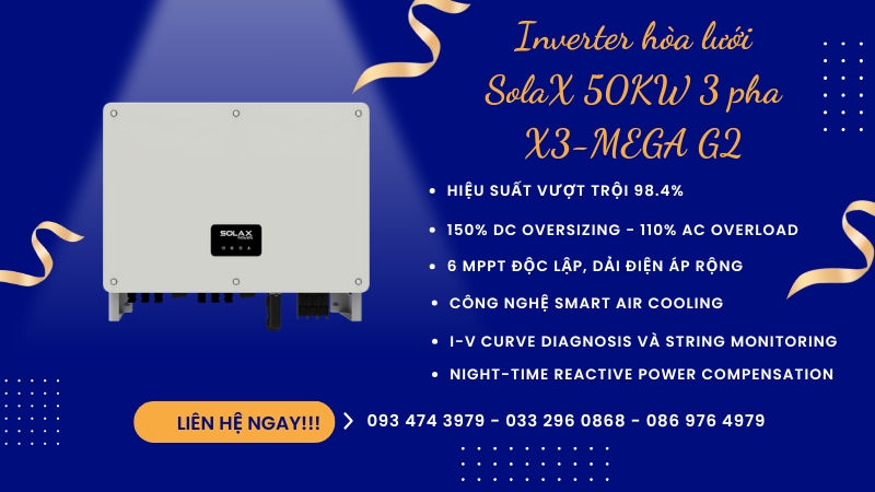 Công nghệ của Inverter hòa lưới SolaX 50KW 3 pha X3-MEGA G2