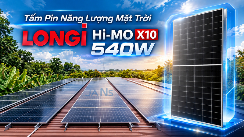 LONGi Hi-MO X10 540W trọng lượng nhẹ, kích thước nhỏ gọn