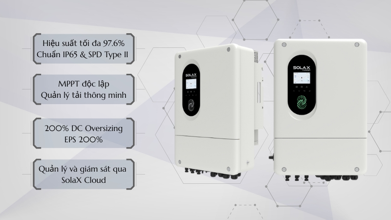 Công nghệ của Inverter Hybrid SolaX 12KW 1 pha X1-Lite-LV